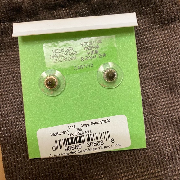 Kate Spade gold pineapple stud earrings - Picture 3 of 3